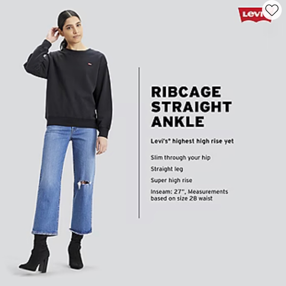 Levi’s Ribcage Straight Ankle Jeans